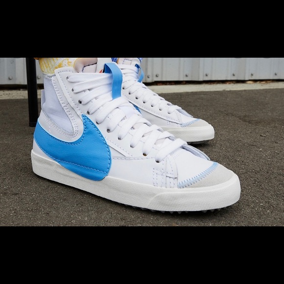 Nike blazer blue swoosh size 7.5 - Picture 2 of 7